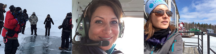 Kathryn Haydn in Yellowknife, Canada while filming “Ice Lake Rebels.”